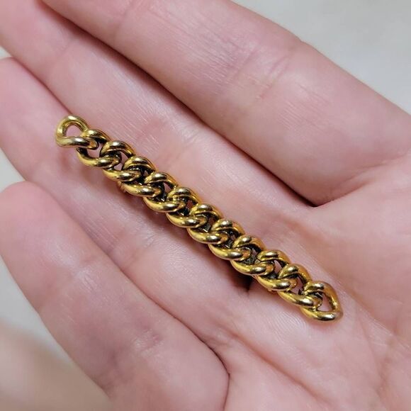 Freirich Gold Bar Chain Link Brooch Pin - Picture 8 of 10
